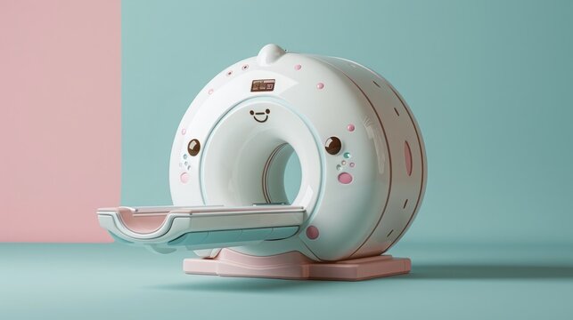 Smiling MRI Cartoon Making Medical Scans Fun for Children	