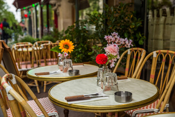 table setting in a restaurant