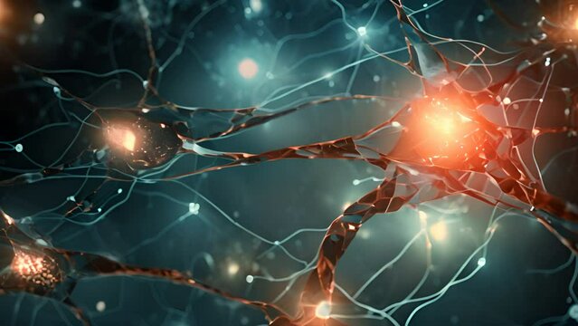 neuron, its intricate network of synapses visible in stunning detail