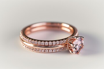 Harmony in Rose: Serene Rose Gold Ring Display