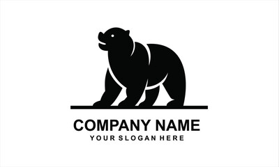 a very simple bear silhouette