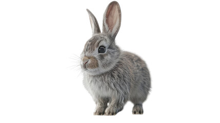 Obraz premium Rabbit, grey., standing