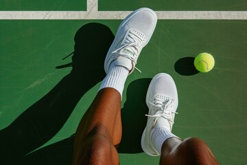 Precision in Play: Tennis Pro at the Ready