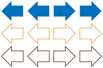 Thick Arrow shape ended arrow illustration.