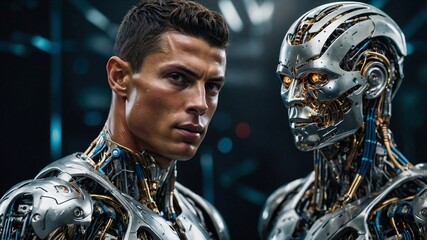 AI generated illustration of a futuristic robot from transformers