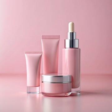 pink cosmetic mockup 