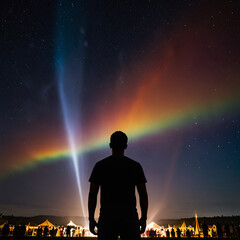 Obraz premium Rainbow Light Show
