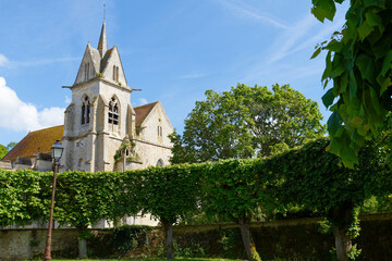 Collegiate Church of Our Lady of the Assumption in the rural town of Crecy la Chapelle , France.