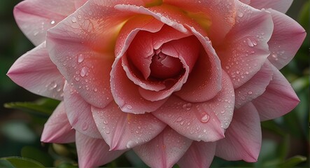 pink rose with water drops