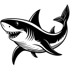 Fototapeta premium illustration of a shark