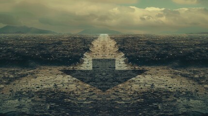 Arrow Facing Different Decision Struggle Surrender Symbol