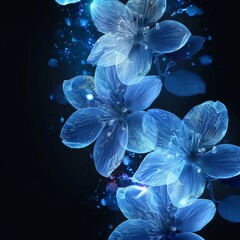A close up of a blue flower with a blurry background