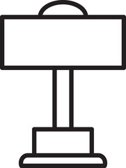 Fototapeta premium Table Lamp Line Art 