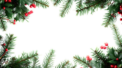 Holiday Charm: Pine and Holly White Space
