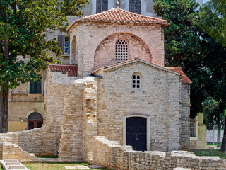 Chapel of Santa Maria del Canneto, or Santa Maria Formosa.  Byzantine church in Pula. Istria,...