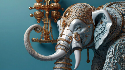 Obraz premium elegant elephant cyborg