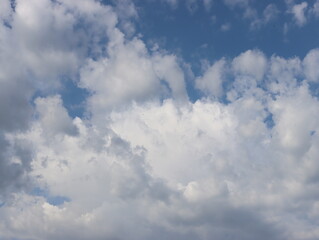 beautiful white clouds blue sky rain shadow