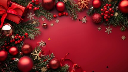 Christmas holidays greeting banner template