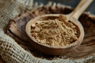 A close up of a bowl of food with a wooden spoon