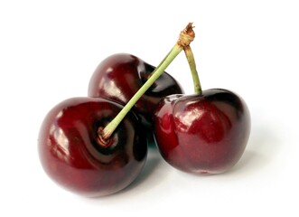 red delicious fruits of sweet cherries close up