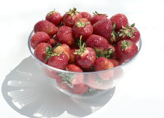 delicious red strawberry as healthy food with vitamins