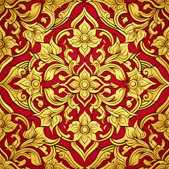 Fototapeta premium seamless pattern with flowers
