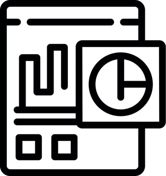 black data analysis on mobile screen clip art preview