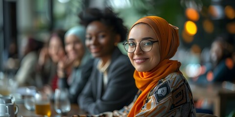Naklejka premium Fostering Diverse Talent in an Inclusive Workplace for a Brighter Global Future. Concept Diversity and Inclusion, Global Workforce, Talent Development, Workplace Equality, Building a Bright Future