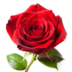 red rose isolated on white