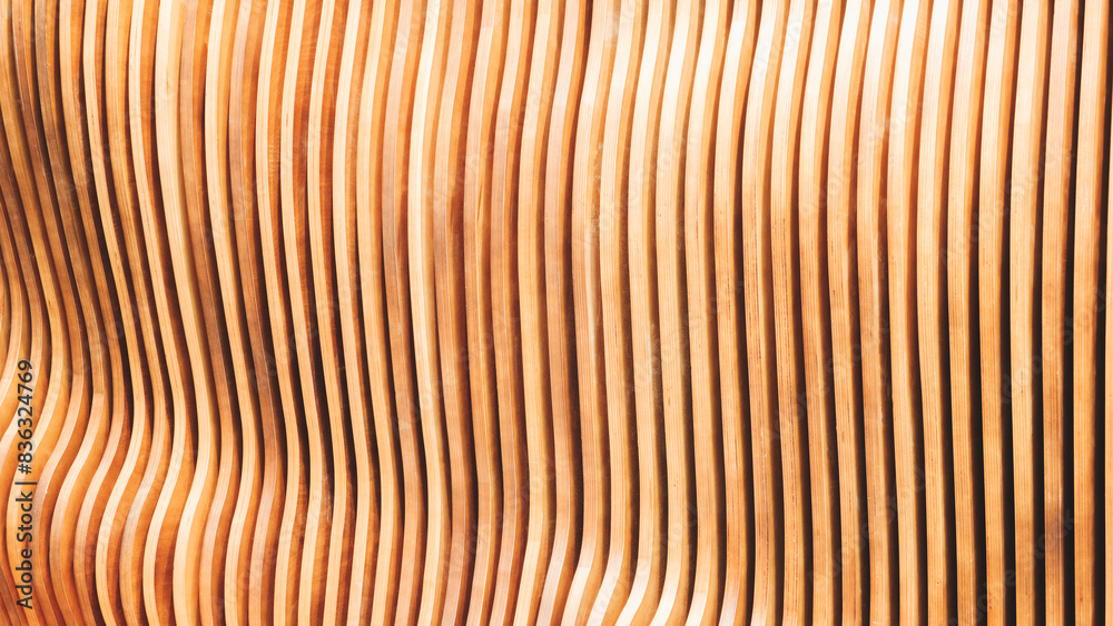 Poster A wooden surface with a series of lines and grooves. The wood appears to be aged and has a rustic, natural feel to it. The lines and grooves create a sense of depth and texture