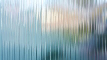Polycarbonate iridescent silver holographic chrome foil vaporwave background texture pattern. Trendy pearlescent pastel rainbow prism effect. Corrugated ribbed privacy glass refraction 3D rendering.