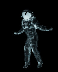 astronaut is looking down