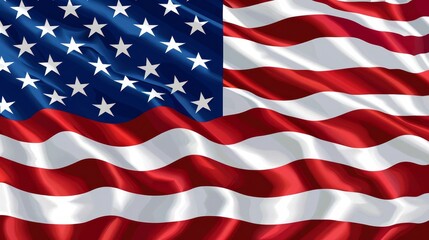 Fototapeta premium Innovative and modern visuals of the American flag, dynamically illustrated with advanced rendering techniques. Ideal for patriotic and artistic visuals