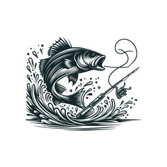 Naklejka premium fishing silhouette, fisherman clipart, hunting silhouette, fisherman flat design, fishing vector design, fishing graphic illustration.