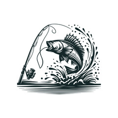 fishing silhouette, fisherman clipart, hunting silhouette, fisherman flat design, fishing vector design, fishing graphic illustration.