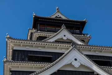 The Famous Landscape vintage building of Kumamoto Castle in Northern Kyushu, Japan.