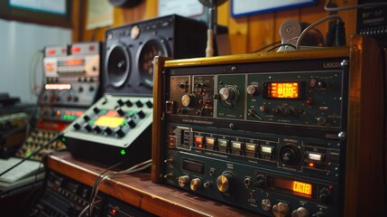 Obraz premium radio station room