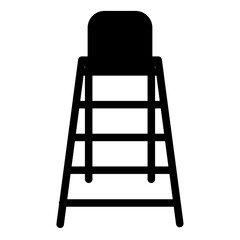 tall chair icon solid style