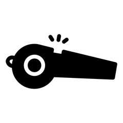 whistle icon solid style vector