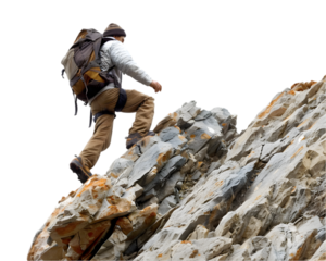 Hiker on top of mountain