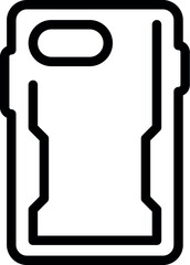 Illustration of a phone case outline, ideal for tech accessory design concepts