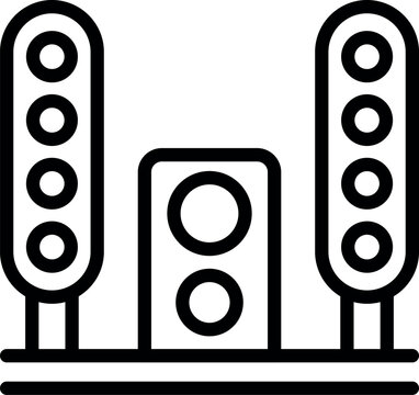 black speakers audio system clip art preview