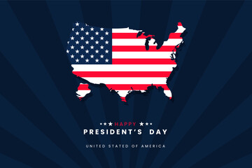 President's Day Background Design. Banner, Poster, Greeting Card. Vector Illustration.