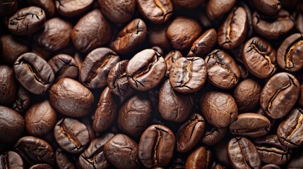 Obraz premium Beans of coffee background