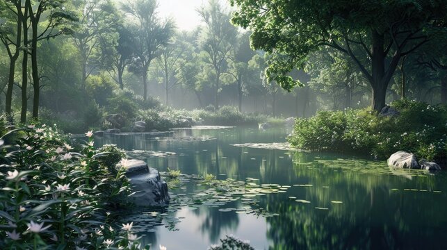 A serene area along the river