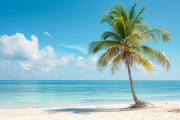 Obraz premium palm tree on the beach