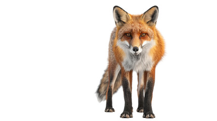 Fototapeta premium Red fox, standing, isolated