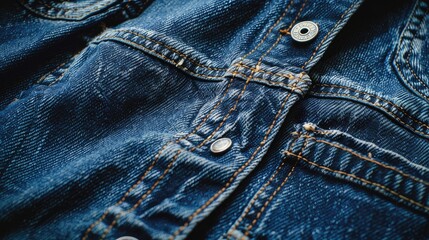 Naklejka premium Details of Denim Apparel Components