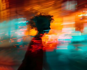 Determined Individual in Dynamic Motion Cinma Vrit Style