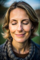Obraz premium psychological portrait of a smiling woman